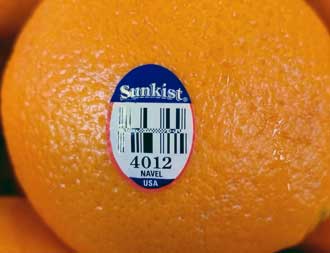 étiquetage orange